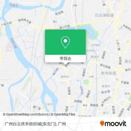 广州白云庆丰纺织城(东北门)地图