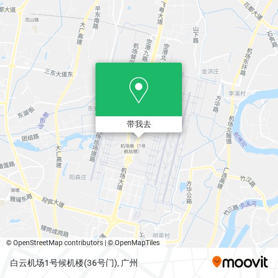 白云机场1号候机楼(36号门)地图