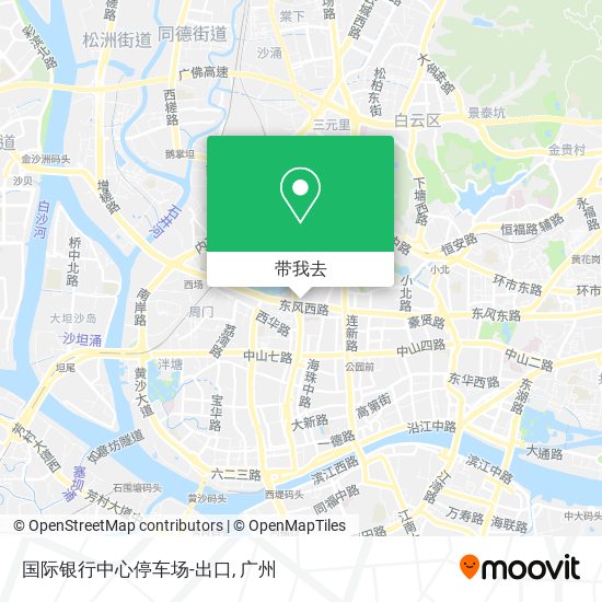 国际银行中心停车场-出口地图