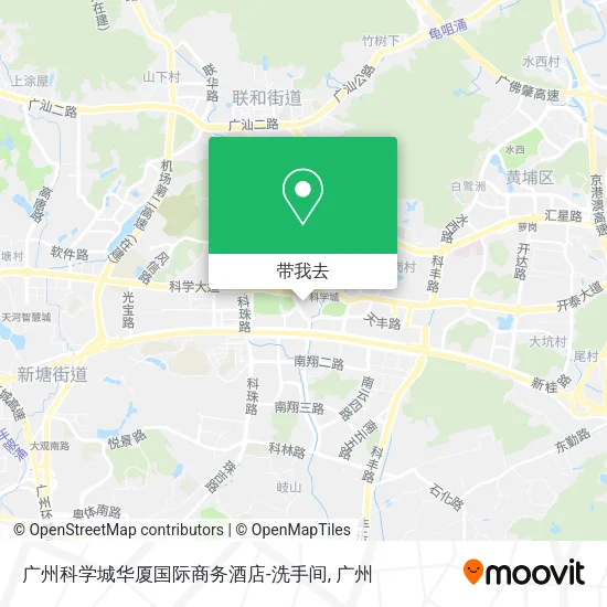广州科学城华厦国际商务酒店-洗手间地图