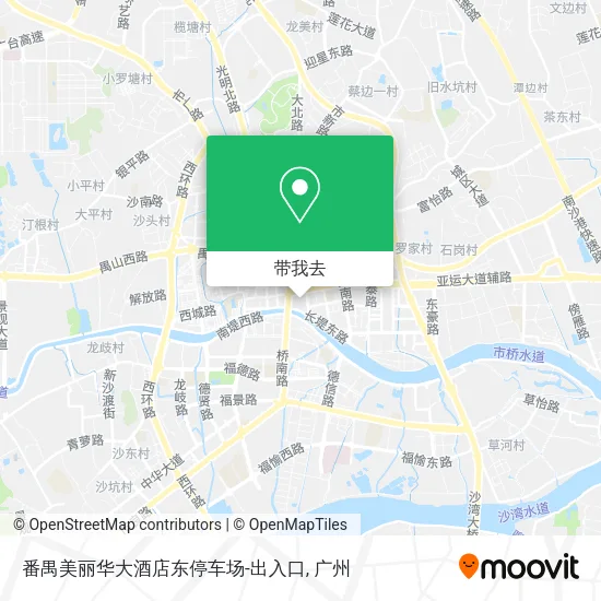 番禺美丽华大酒店东停车场-出入口地图