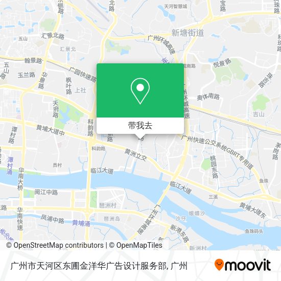 广州市天河区东圃金洋华广告设计服务部地图