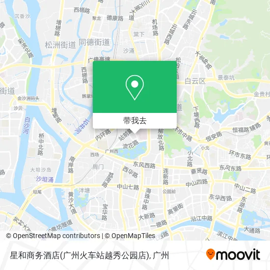 星和商务酒店(广州火车站越秀公园店)地图