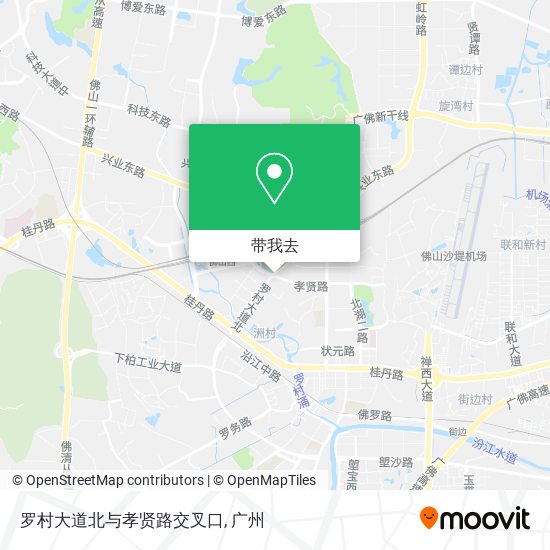 罗村大道北与孝贤路交叉口地图