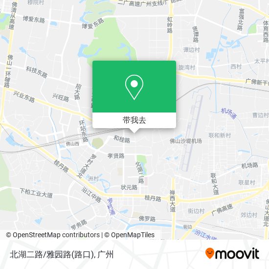 北湖二路/雅园路(路口)地图