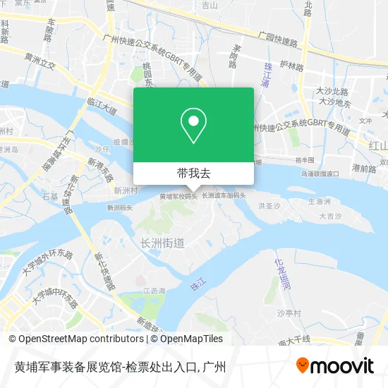 黄埔军事装备展览馆-检票处出入口地图