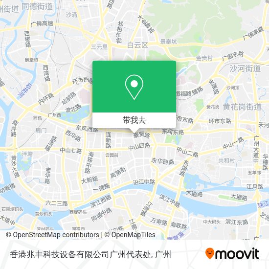 香港兆丰科技设备有限公司广州代表处地图