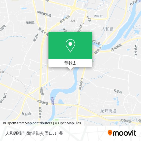 人和新街与鸦湖街交叉口地图