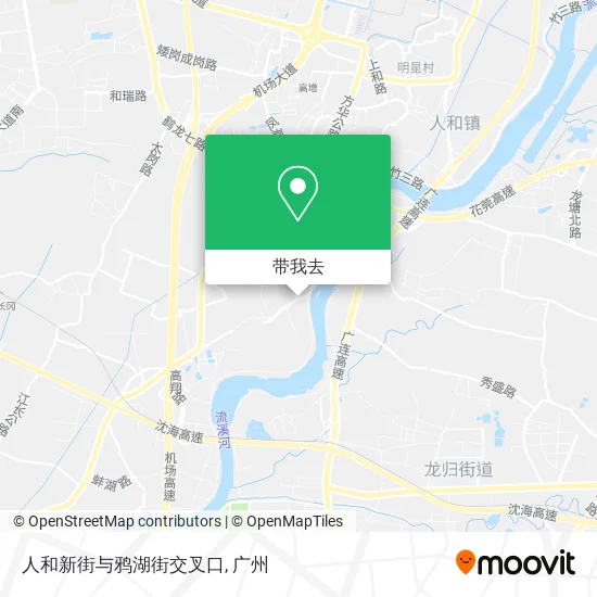 人和新街与鸦湖街交叉口地图