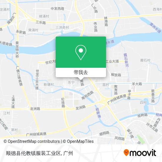 顺德县伦教镇服装工业区地图