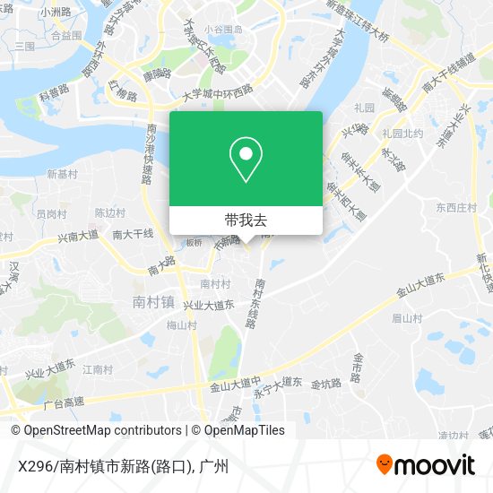 X296/南村镇市新路(路口)地图
