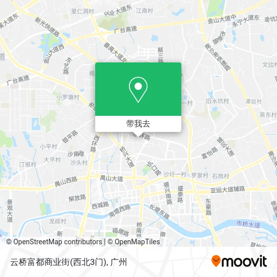 云桥富都商业街(西北3门)地图
