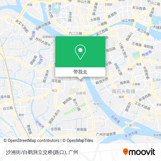 沙洲街/白鹤洞立交桥(路口)地图