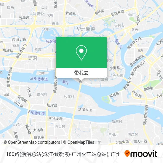 180路(沥滘总站(珠江御景湾)-广州火车站总站)地图