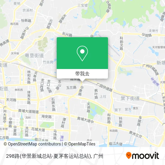 298路(华景新城总站-夏茅客运站总站)地图