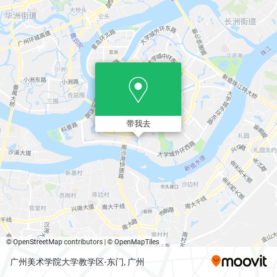 广州美术学院大学教学区-东门地图
