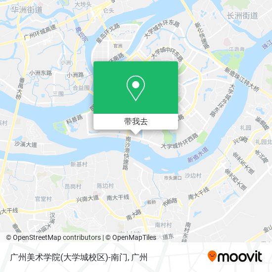 广州美术学院(大学城校区)-南门地图