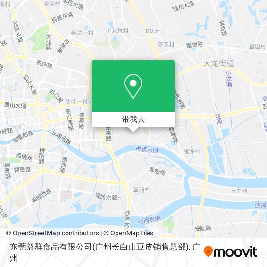 东莞益群食品有限公司(广州长白山豆皮销售总部)地图