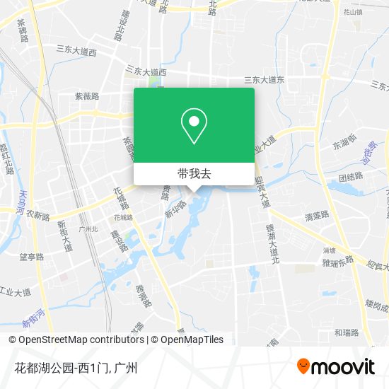 花都湖公园-西1门地图