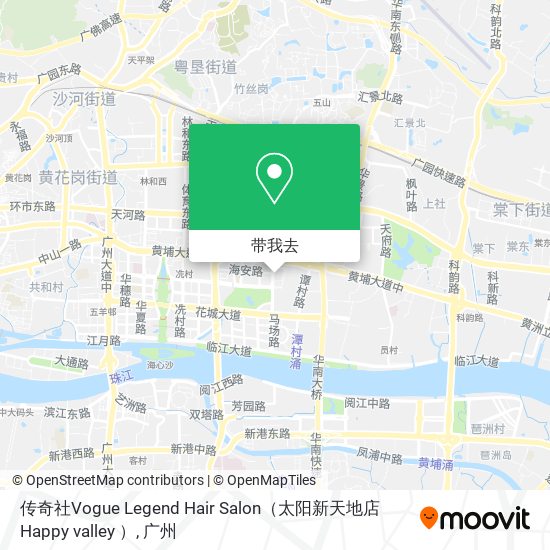 传奇社Vogue Legend Hair Salon（太阳新天地店 Happy valley ）地图