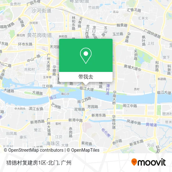 猎德村复建房1区-北门地图