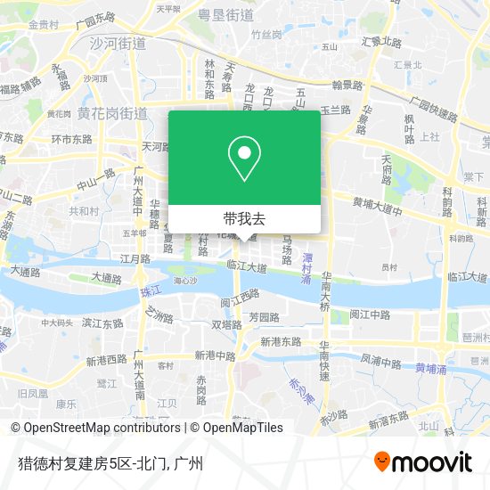 猎德村复建房5区-北门地图