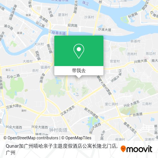 Qunar加广州嘻哈亲子主题度假酒店公寓长隆北门店地图