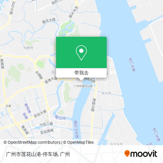 广州市莲花山港-停车场地图