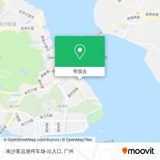 南沙客运港停车场-出入口地图