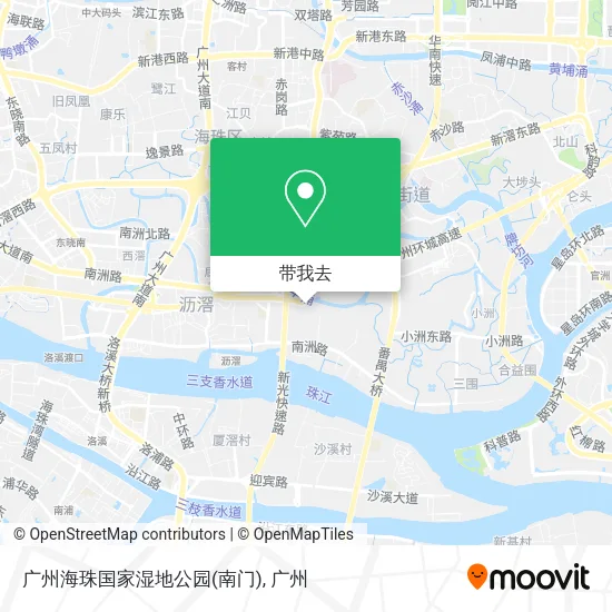 广州海珠国家湿地公园(南门)地图