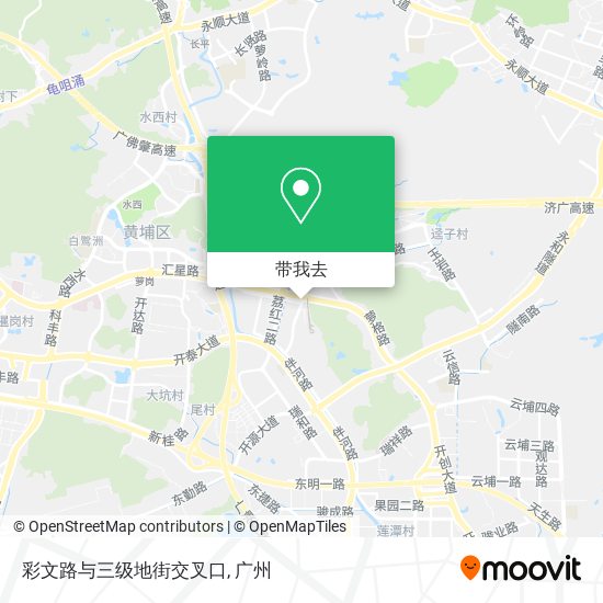 彩文路与三级地街交叉口地图