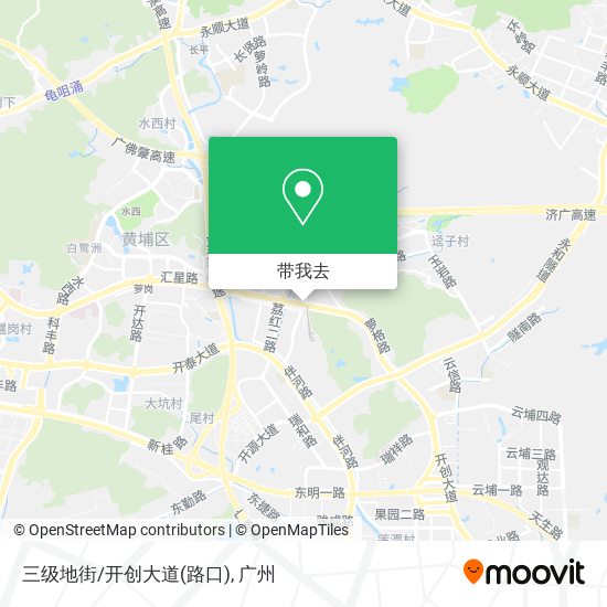 三级地街/开创大道(路口)地图