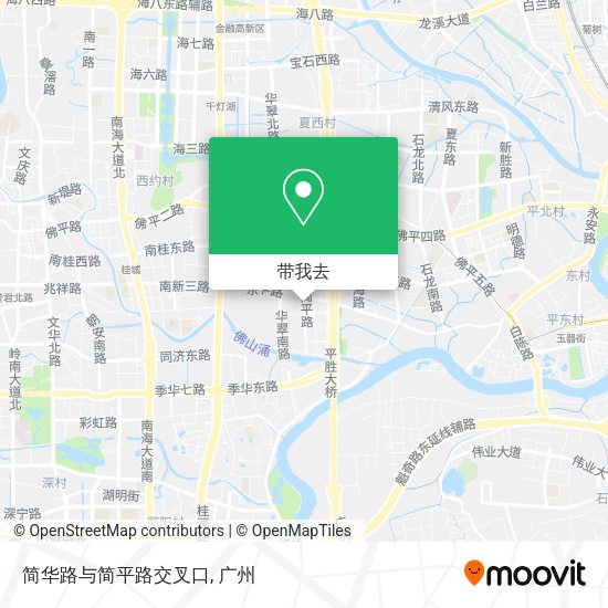 简华路与简平路交叉口地图