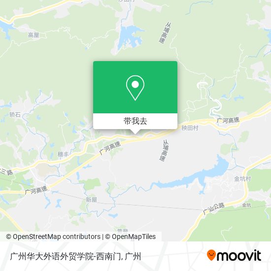 广州华大外语外贸学院-西南门地图