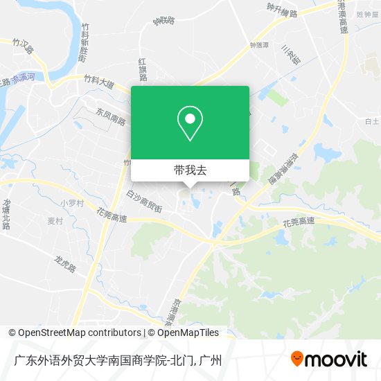 广东外语外贸大学南国商学院-北门地图