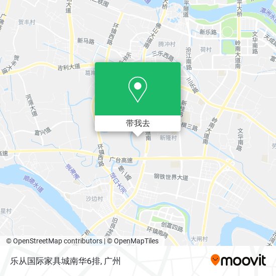 乐从国际家具城南华6排地图