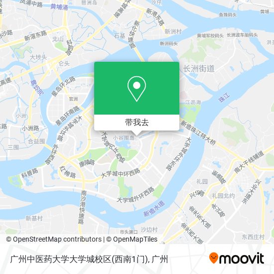 广州中医药大学大学城校区(西南1门)地图