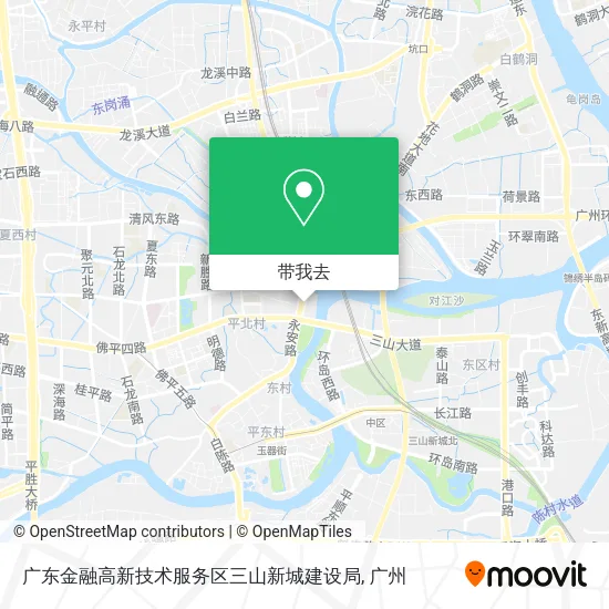 广东金融高新技术服务区三山新城建设局地图