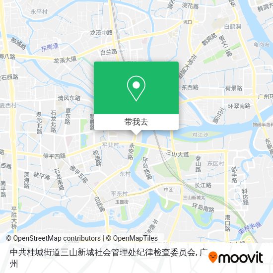 中共桂城街道三山新城社会管理处纪律检查委员会地图