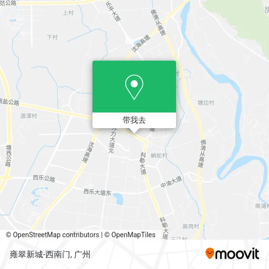 雍翠新城-西南门地图