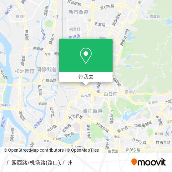 广园西路/机场路(路口)地图