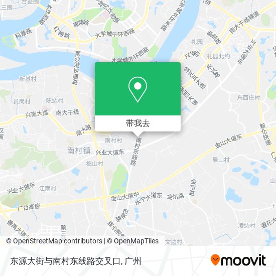 东源大街与南村东线路交叉口地图