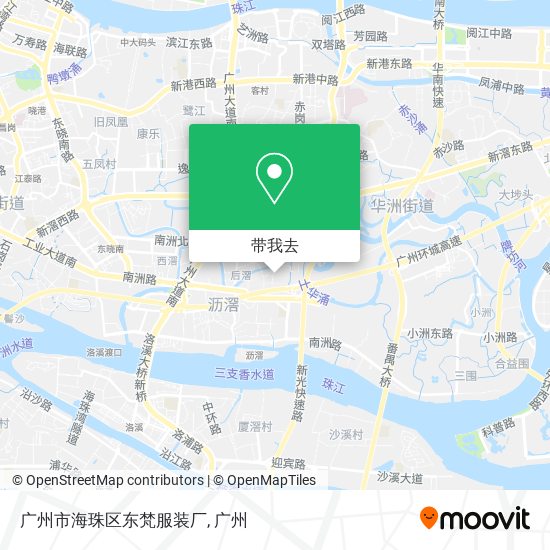 广州市海珠区东梵服装厂地图