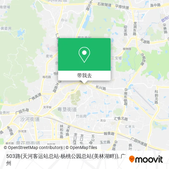 503路(天河客运站总站-杨桃公园总站(美林湖畔))地图