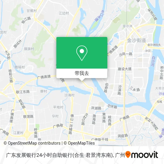 广东发展银行24小时自助银行(合生·君景湾东南)地图