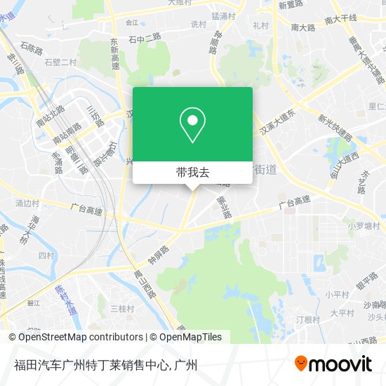 福田汽车广州特丁莱销售中心地图