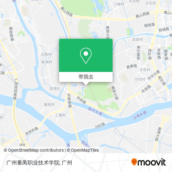 广州番禺职业技术学院地图