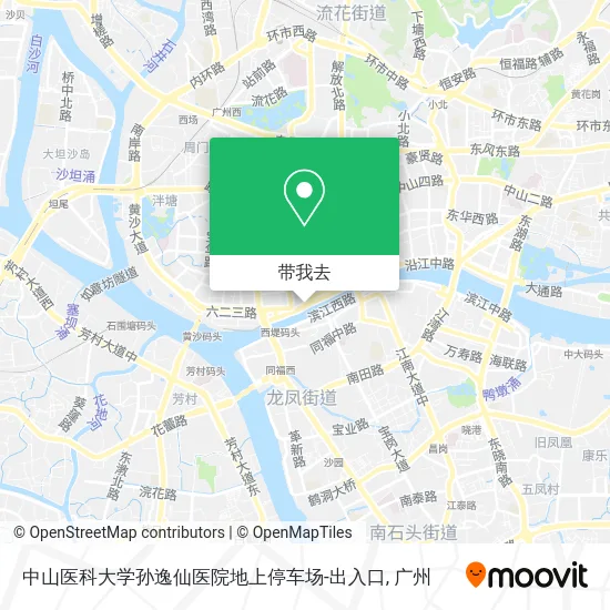 中山医科大学孙逸仙医院地上停车场-出入口地图
