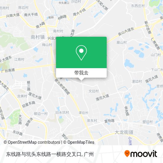 东线路与坑头东线路一横路交叉口地图