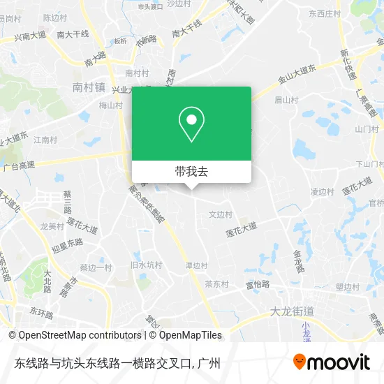 东线路与坑头东线路一横路交叉口地图
